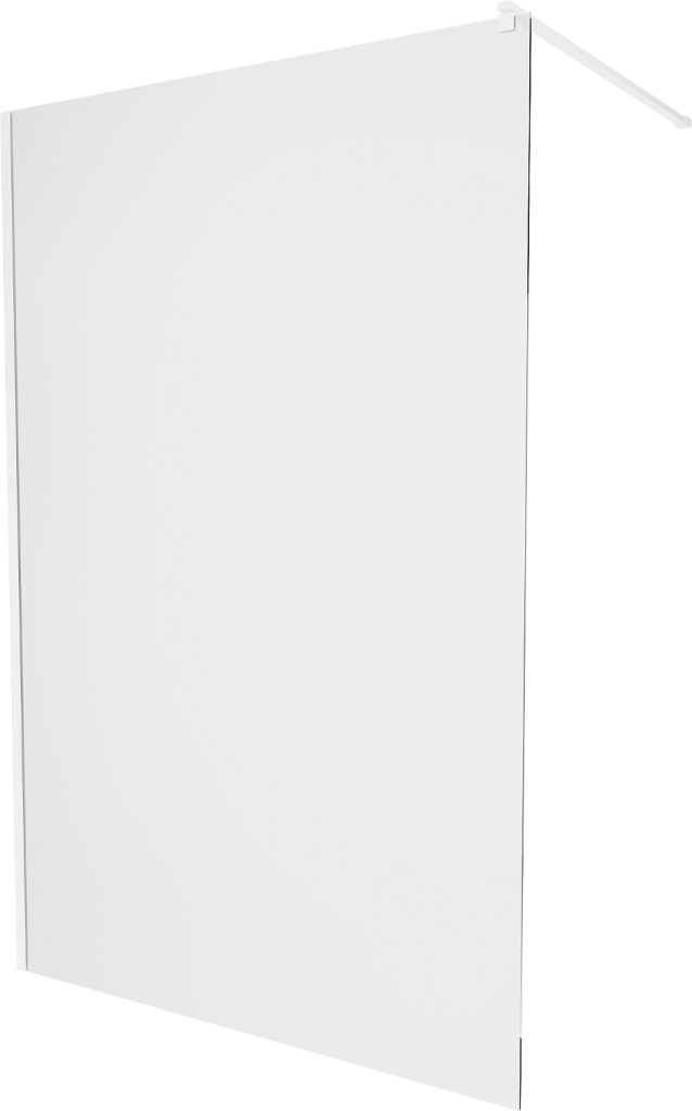 MEXEN/S KIOTO Sprchová zástěna WALK-IN 80 x 200, transparent 8 mm, bílá 800-080-101-20-00