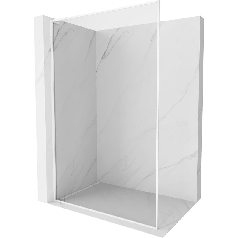 MEXEN/S Kioto-F L Sprchová zástěna WALK-IN s rámem 60 x 202, transparent 8 mm, bílá 800-060-174-20-00