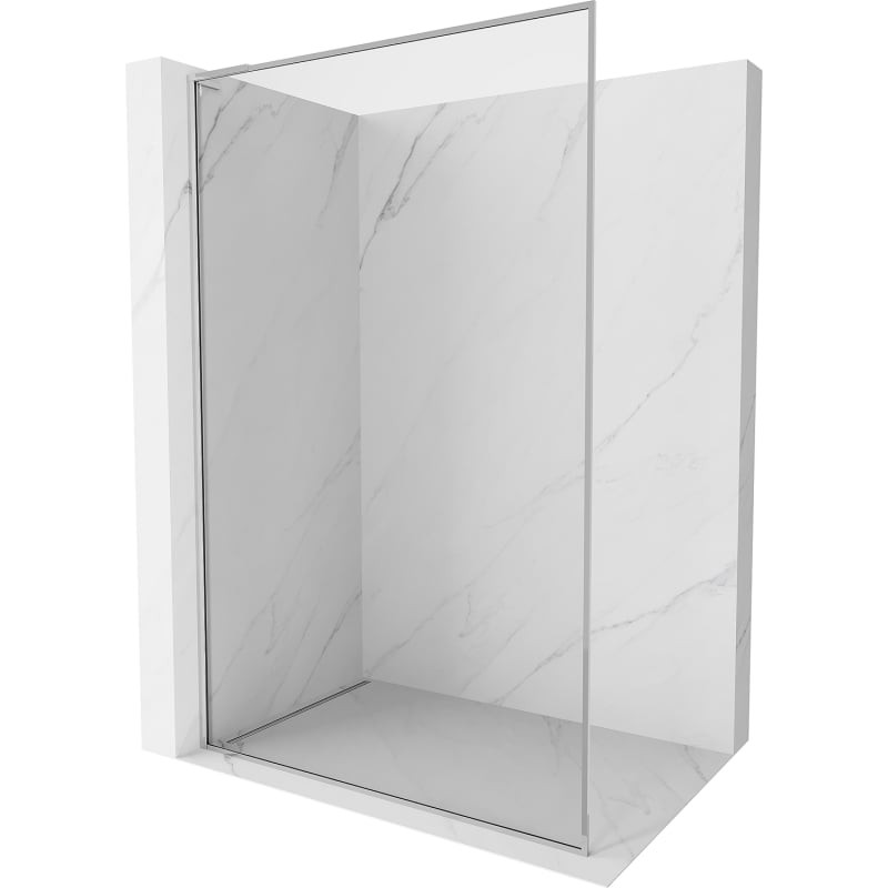 MEXEN/S Kioto-F L Sprchová zástěna WALK-IN s rámem 80 x 202, transparent 8 mm, chrom 800-080-174-01-00