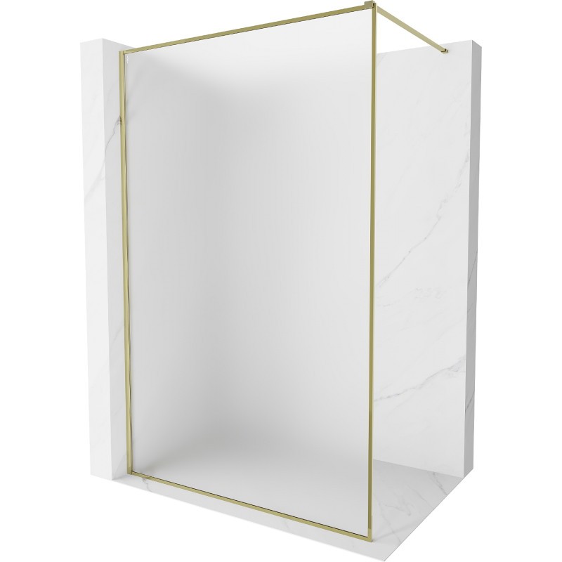MEXEN/S Kioto-F Sprchová zástěna WALK-IN s rámem 110 x 202, dekor 8 mm, zlato 800-110-104-50-30