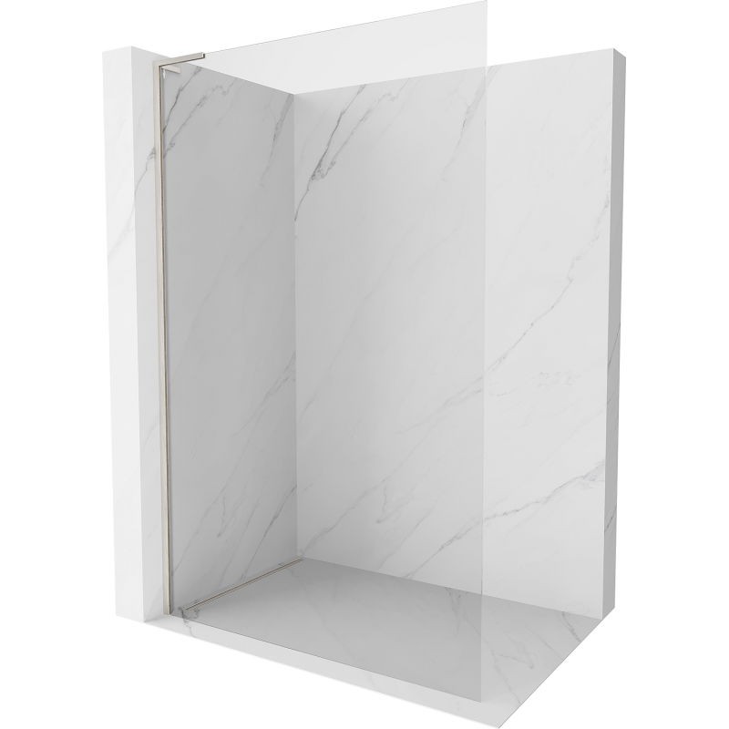 MEXEN/S Kioto-X L Sprchová zástěna WALK-IN 50 x 200, transparent 10 mm, nikl kartáčovaný 800-050-107-97-00-X