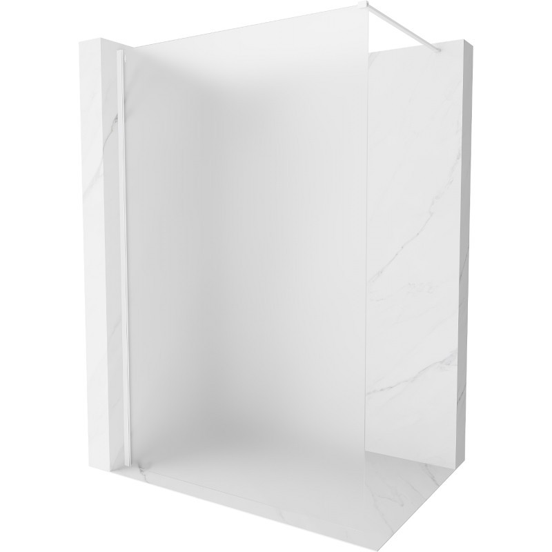 MEXEN/S Kioto-X Sprchová zástěna WALK-IN 100 x 200, dekor 10 mm, bílá 800-100-101-20-30-X