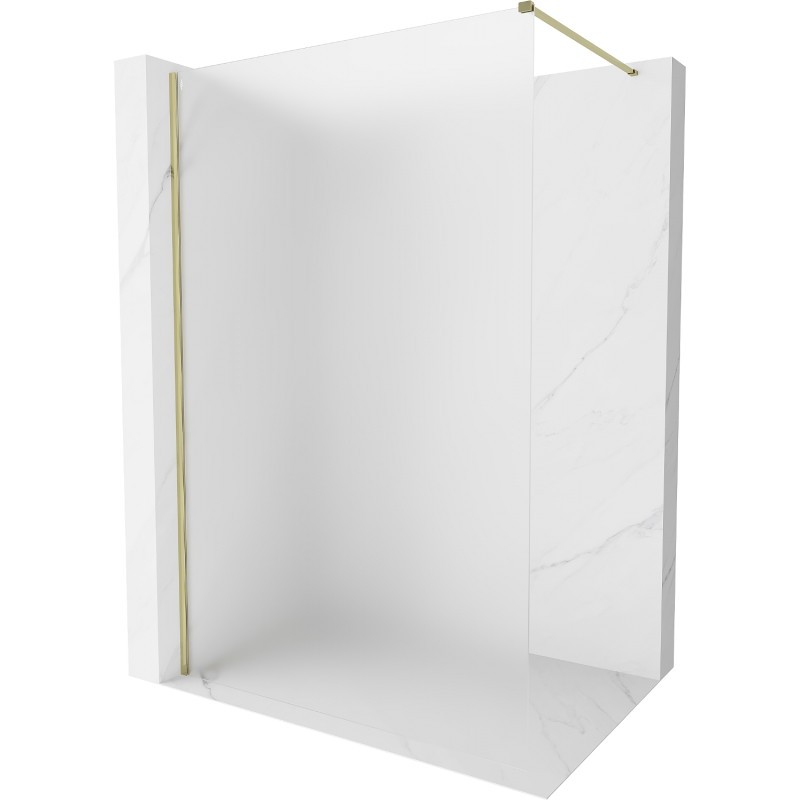 MEXEN/S Kioto-X Sprchová zástěna WALK-IN 50 x 200, dekor 10 mm, zlato 800-050-101-50-30-X