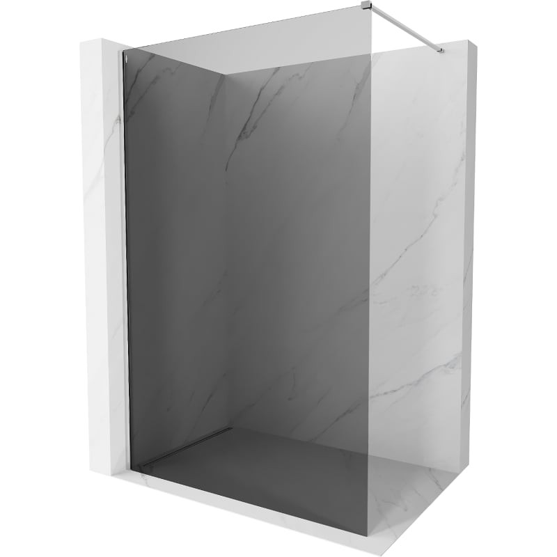 MEXEN/S Kioto-X Sprchová zástěna WALK-IN 50 x 200, grafit 10 mm, chrom 800-050-101-01-40-X