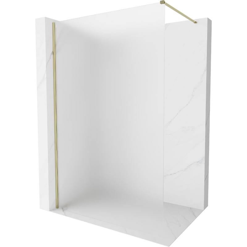 MEXEN/S Kioto-X Sprchová zástěna WALK-IN 60 x 200, dekor 10 mm, zlato 800-060-101-50-30-X