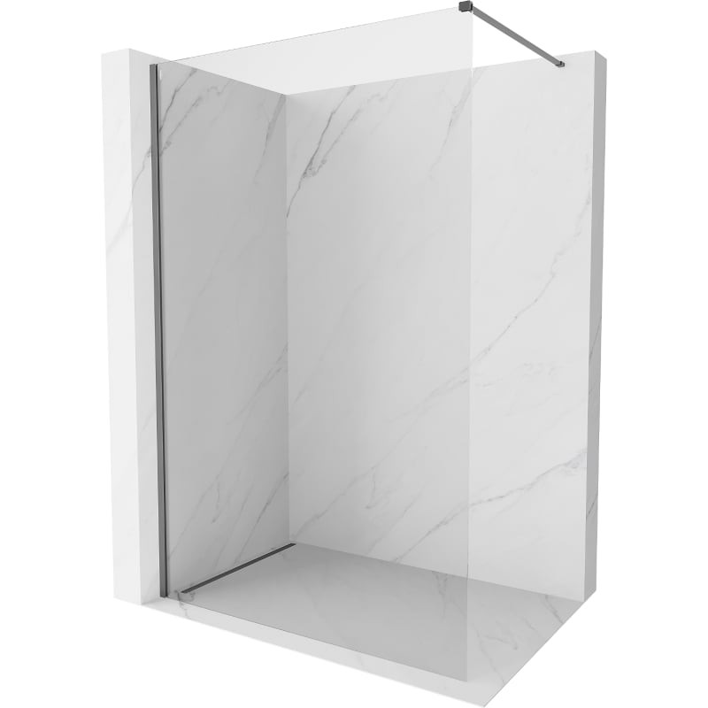 MEXEN/S Kioto-X Sprchová zástěna WALK-IN 60 x 200, transparent 10 mm, grafit metal 800-060-101-95-00-X