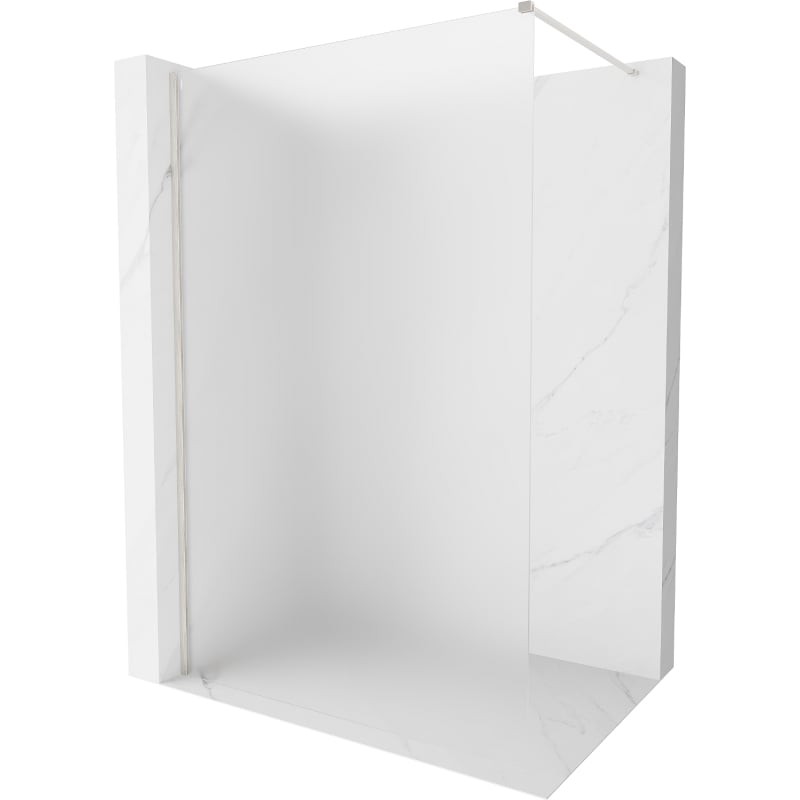 MEXEN/S Kioto-X Sprchová zástěna WALK-IN 70 x 200, dekor 10 mm, nikl kartáčovaný 800-070-101-97-30-X