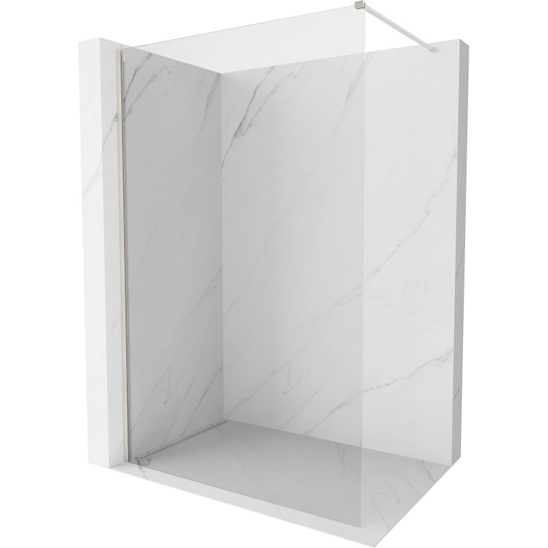 MEXEN/S Kioto-X Sprchová zástěna WALK-IN 70 x 200, transparent 10 mm, nikl kartáčovaný 800-070-101-97-00-X