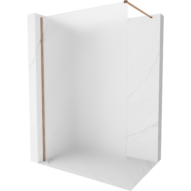 MEXEN/S Kioto-X Sprchová zástěna WALK-IN 80 x 200, dekor 10 mm, růžové zlato 800-080-101-60-30-X