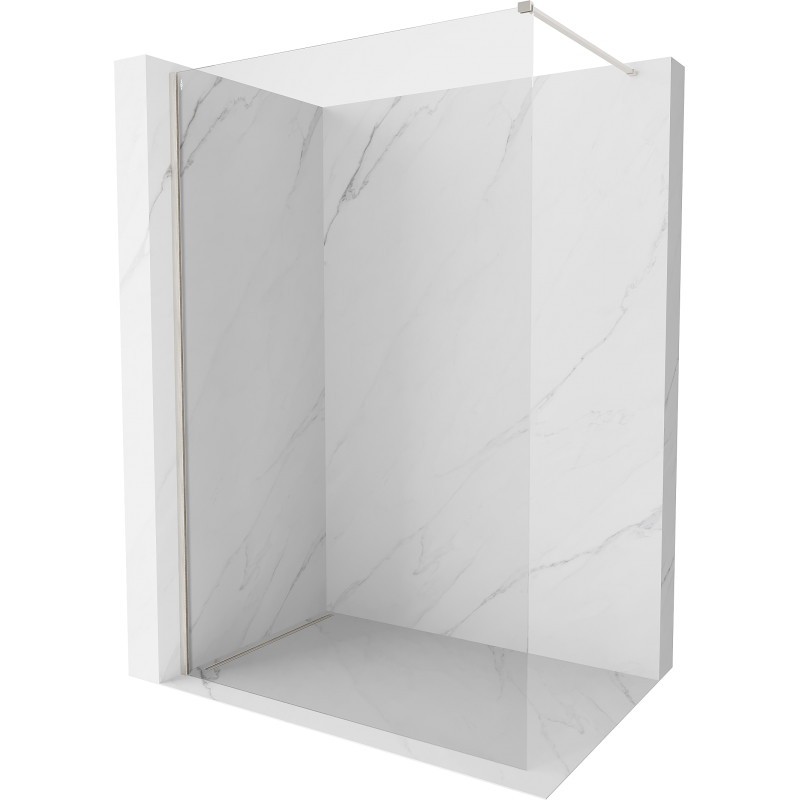 MEXEN/S Kioto-X Sprchová zástěna WALK-IN 80 x 200, transparent 10 mm, nikl kartáčovaný 800-080-101-97-00-X