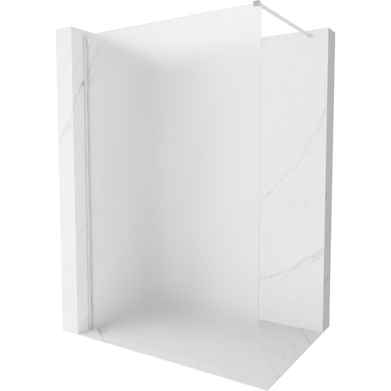 MEXEN/S Kioto-X Sprchová zástěna WALK-IN 90 x 200, dekor 10 mm, nikl kartáčovaný 800-090-101-97-30-X