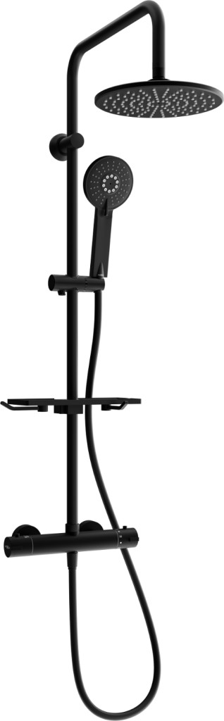 MEXEN/S KT40 sprchový sloup s termostatickou baterií černá 771504093-70