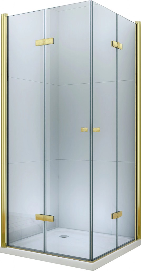 MEXEN/S Lima Duo sprchový kout 90 x 90, transparent, zlatá 856-090-090-50-00-02