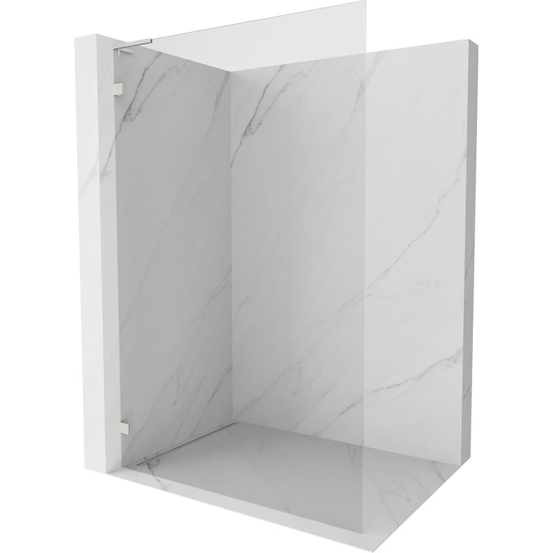 MEXEN/S Lunar L Sprchová zástěna WALK-IN levá 50 x 200, transparent 8 mm, nikl kartáčovaný 830L-050-000-97-00-L