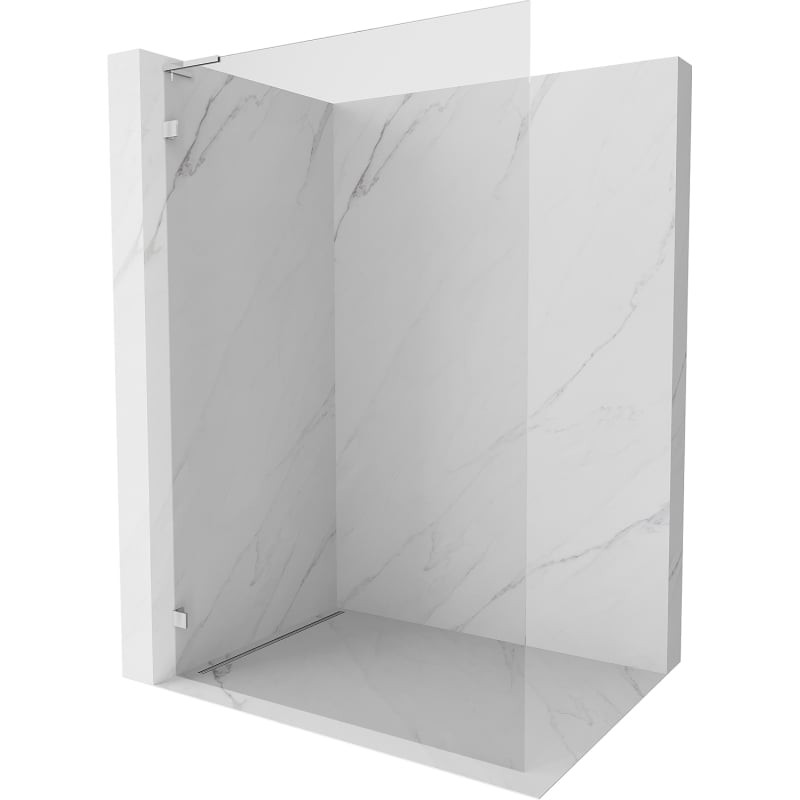 MEXEN/S Lunar L Sprchová zástěna WALK-IN levá 90 x 200, transparent 8 mm, chrom 830L-090-000-01-00-L