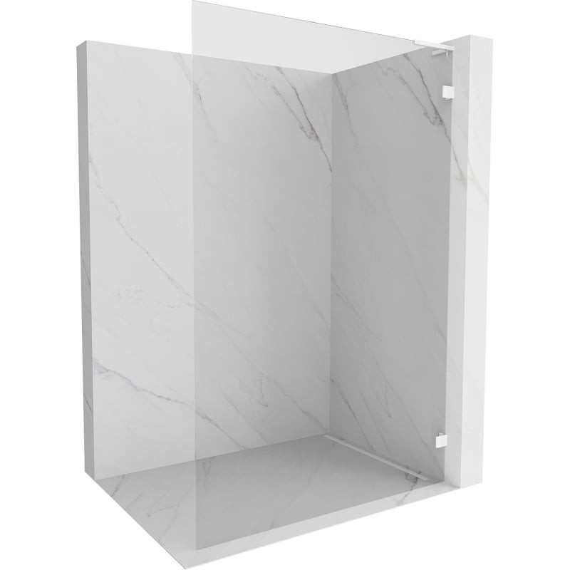 MEXEN/S Lunar L Sprchová zástěna WALK-IN pravá 60 x 200, transparent 8 mm, bílá 830L-060-000-20-00-P
