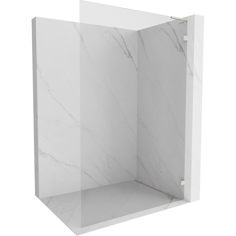 MEXEN/S Lunar L Sprchová zástěna WALK-IN pravá 70 x 200, transparent 8 mm, nikl kartáčovaný 830L-070-000-97-00-P