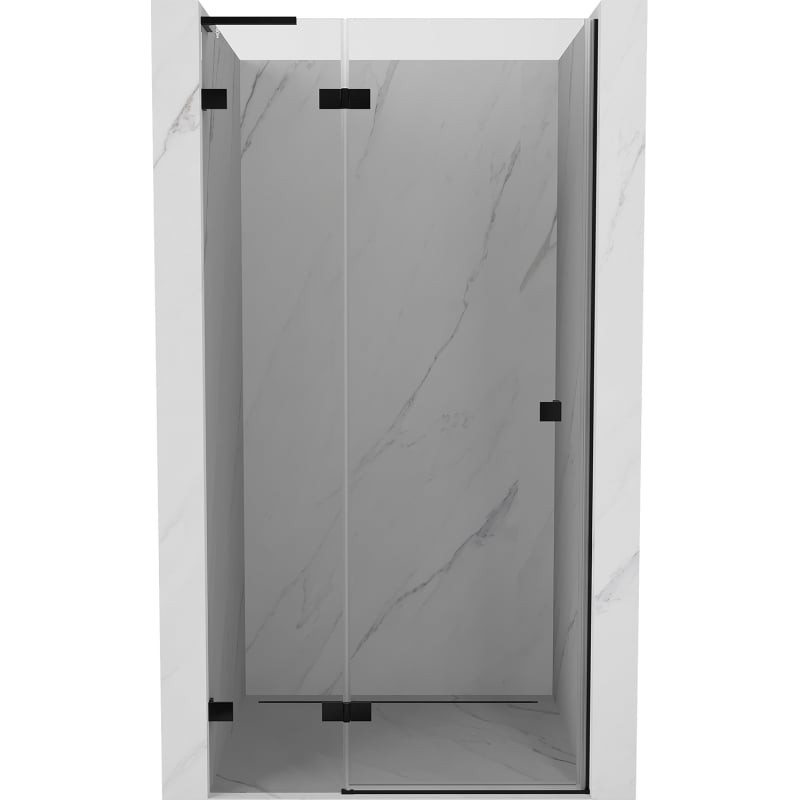 MEXEN/S Lunar L sprchové dveře křídlové levé 95, transparent, černá 834L-095-000-70-00-L
