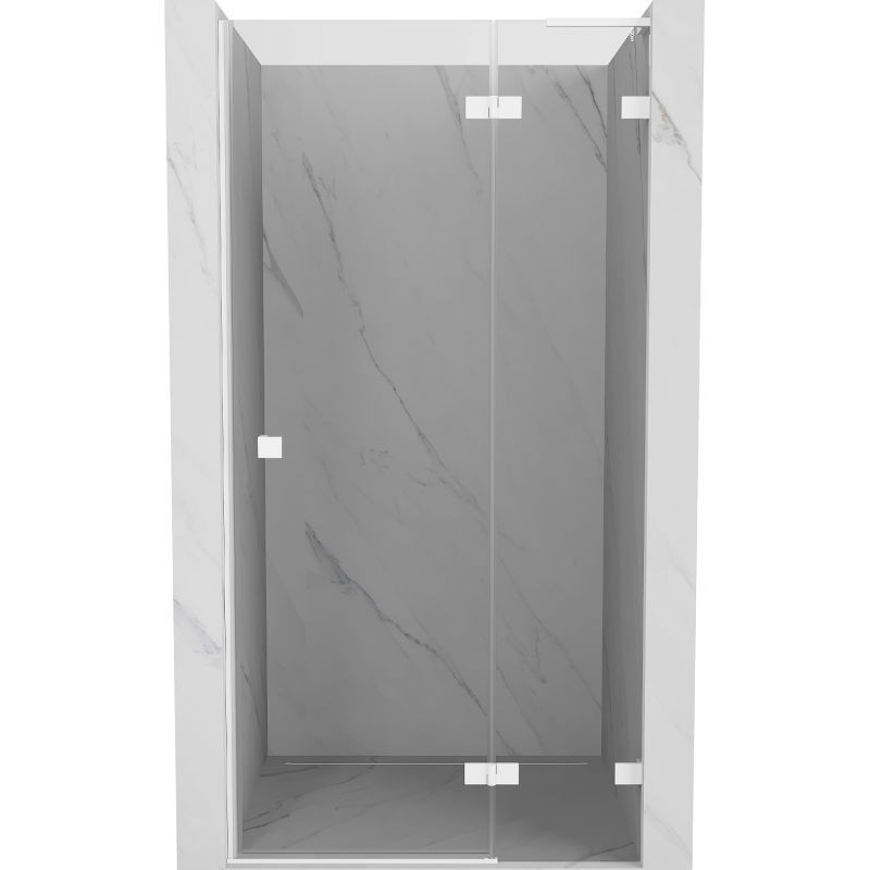 MEXEN/S Lunar L sprchové dveře křídlové pravé 70, transparent, bílá 834L-070-000-20-00-P