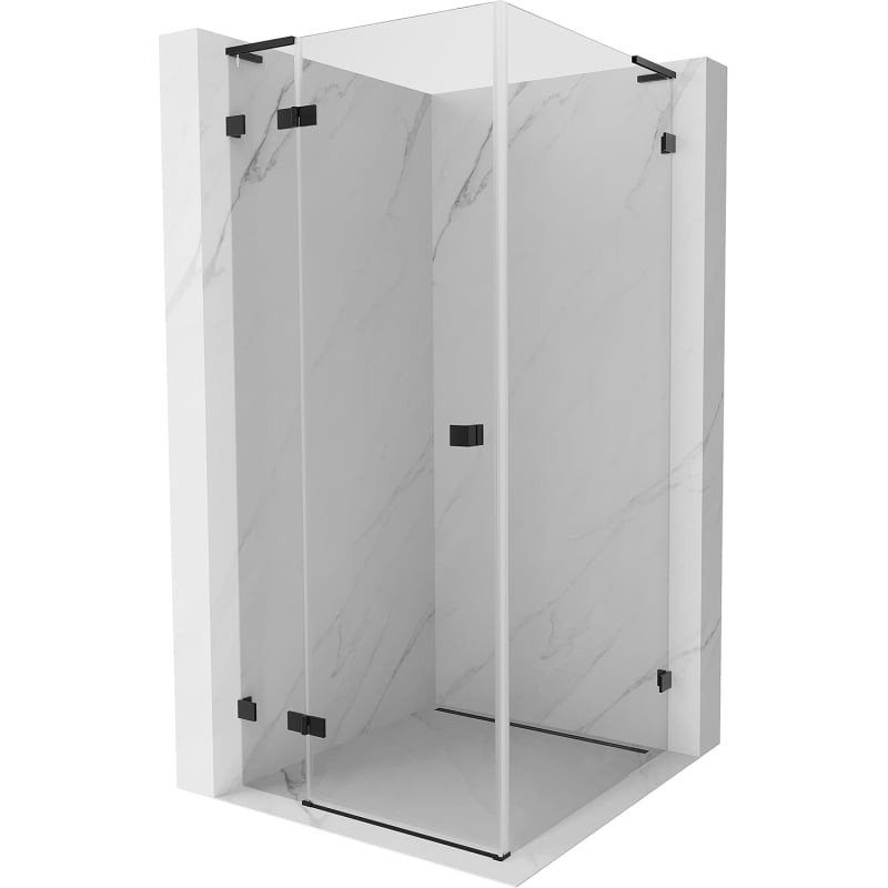 MEXEN/S Lunar L sprchový kout dveře křídlové levá 70 x 70, transparent, černá 834L-070-070-70-00-L