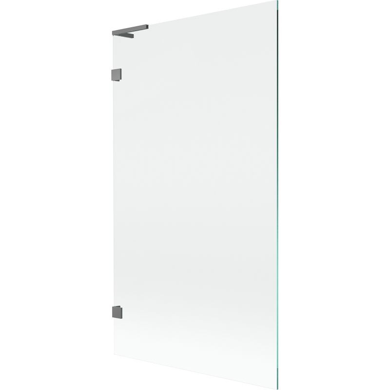 MEXEN/S Lunar L vanová zástěna FIX 100 x 150, transparent, grafit metal 897L-100-000-95-00