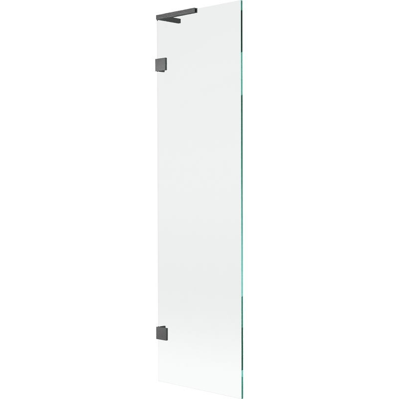MEXEN/S Lunar L vanová zástěna FIX 50 x 150, transparent, grafit kartáčovaná 897L-050-000-66-00