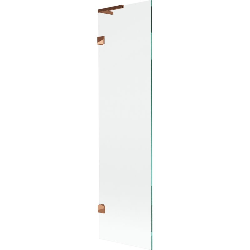MEXEN/S Lunar L vanová zástěna FIX 50 x 150, transparent, růžové zlato 897L-050-000-60-00