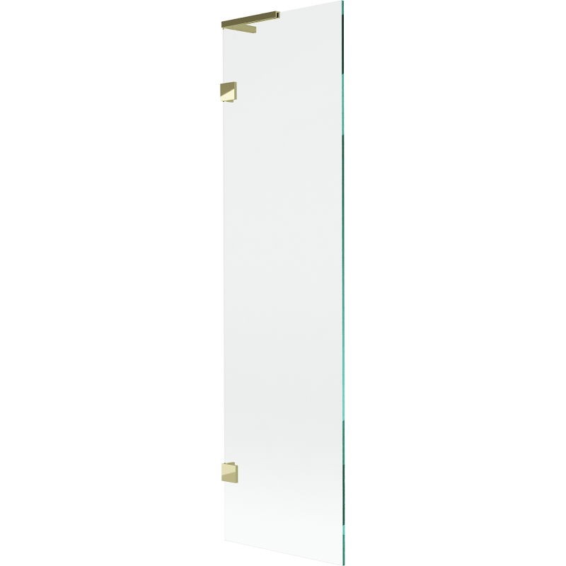 MEXEN/S Lunar L vanová zástěna FIX 50 x 150, transparent, zlatá 897L-050-000-50-00