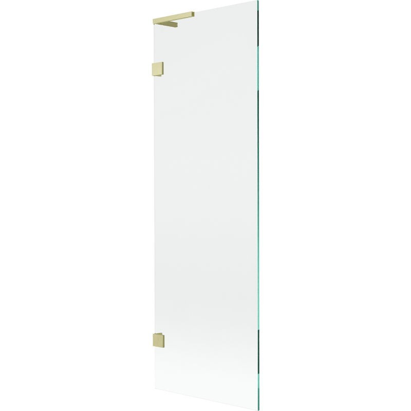 MEXEN/S Lunar L vanová zástěna FIX 60 x 150, transparent, zlatá kartáčovaná 897L-060-000-55-00