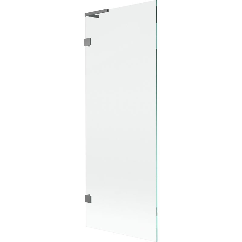 MEXEN/S Lunar L vanová zástěna FIX 70 x 150, transparent, grafit metal 897L-070-000-95-00