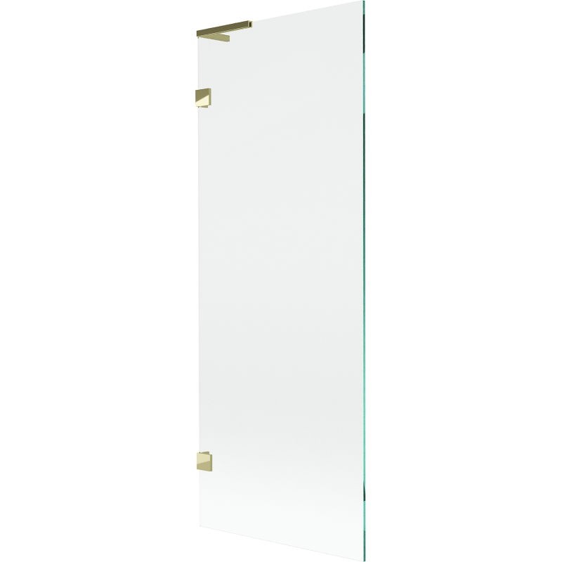 MEXEN/S Lunar L vanová zástěna FIX 70 x 150, transparent, zlatá 897L-070-000-50-00