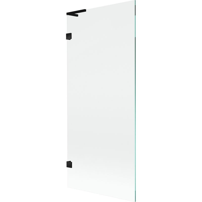 MEXEN/S Lunar L vanová zástěna FIX 80 x 150, transparent, černá 897L-080-000-70-00