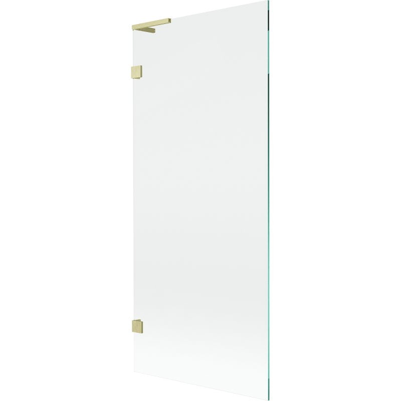 MEXEN/S Lunar L vanová zástěna FIX 80 x 150, transparent, zlatá kartáčovaná 897L-080-000-55-00