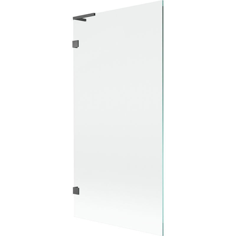 MEXEN/S Lunar L vanová zástěna FIX 90 x 150, transparent, grafit kartáčovaná 897L-090-000-66-00