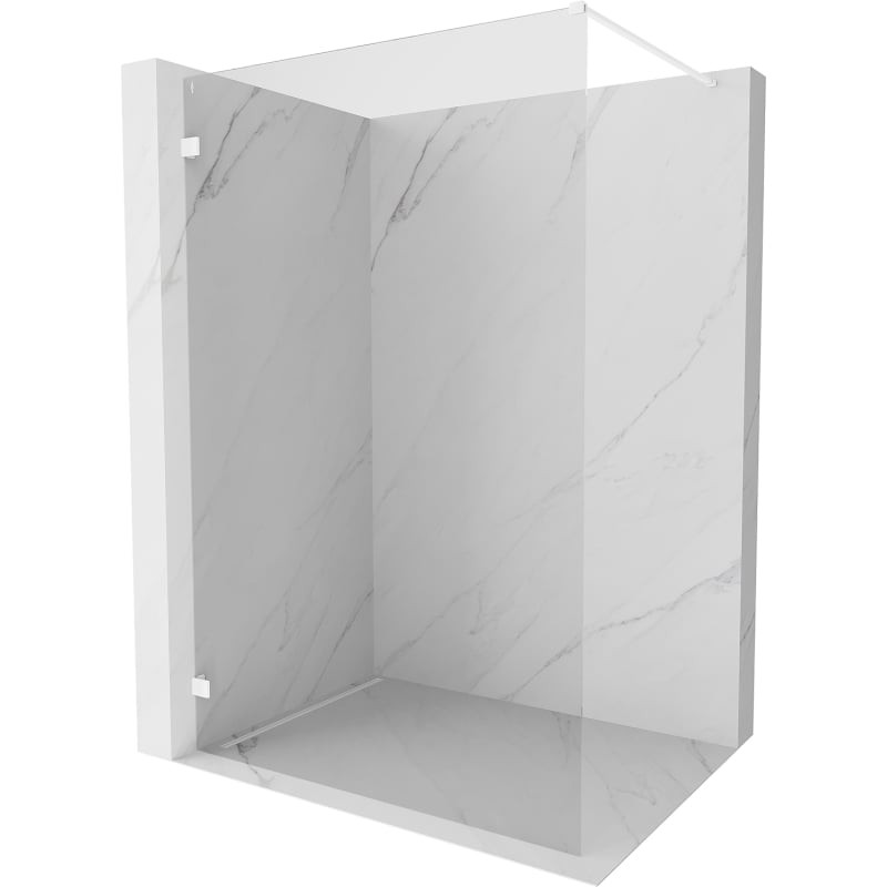 MEXEN/S Lunar Sprchová zástěna WALK-IN levá 50 x 200, transparent 8 mm, bílá 830-050-000-20-00-L