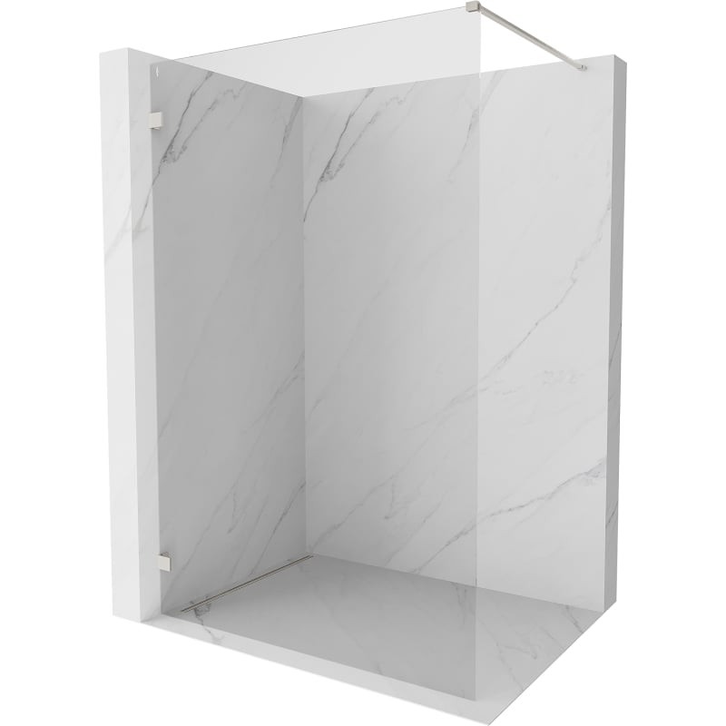 MEXEN/S Lunar Sprchová zástěna WALK-IN levá 90 x 200, transparent 8 mm, nikl kartáčovaný 830-090-000-97-00-L