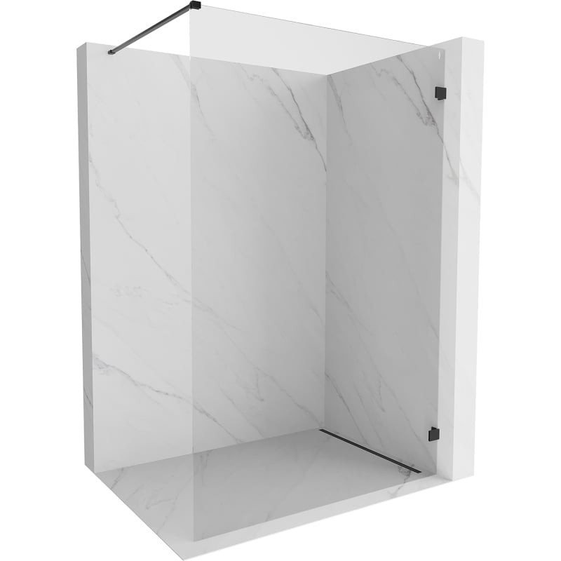 MEXEN/S Lunar Sprchová zástěna WALK-IN pravá 70 x 200, transparent 8 mm, černá 830-070-000-70-00-P