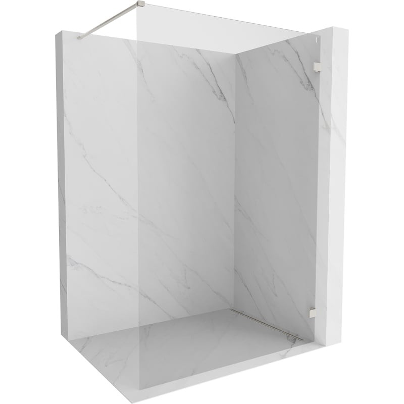 MEXEN/S Lunar Sprchová zástěna WALK-IN pravá 70 x 200, transparent 8 mm, nikl kartáčovaný 830-070-000-97-00-P