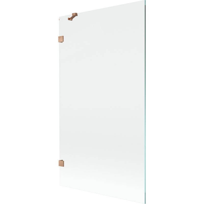 MEXEN/S Lunar vanová zástěna FIX 100 x 150, transparent, měď kartáčovaná 897-100-000-65-00