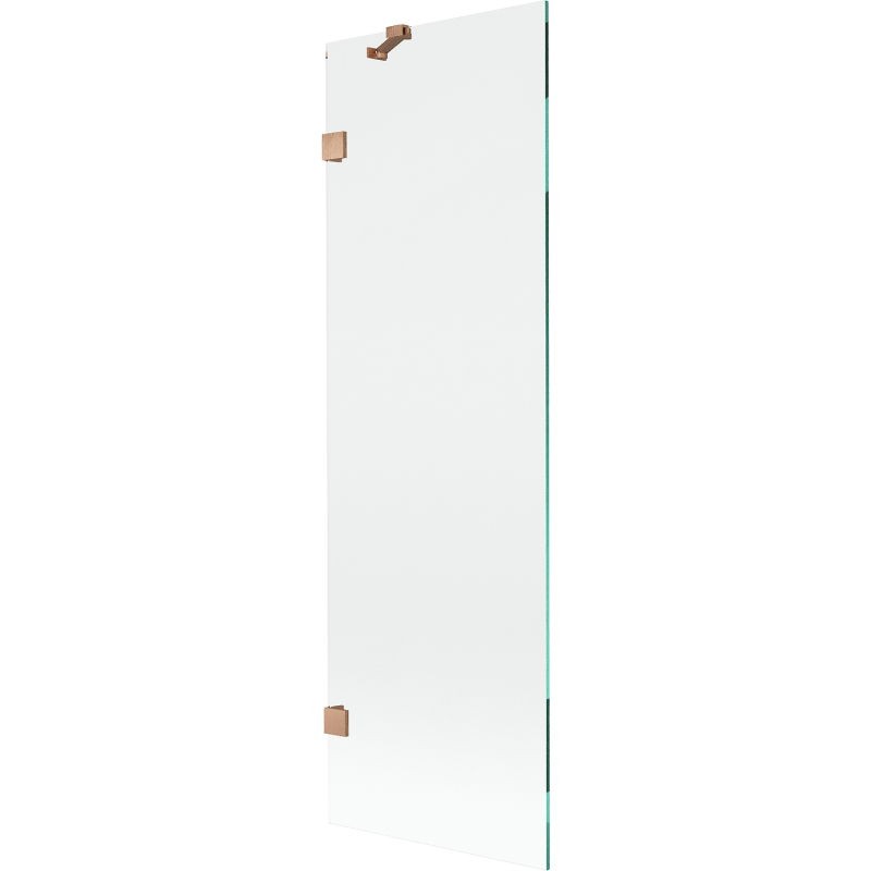 MEXEN/S Lunar vanová zástěna FIX 60 x 150, transparent, měď kartáčovaná 897-060-000-65-00