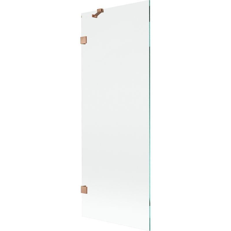 MEXEN/S Lunar vanová zástěna FIX 70 x 150, transparent, měď kartáčovaná 897-070-000-65-00