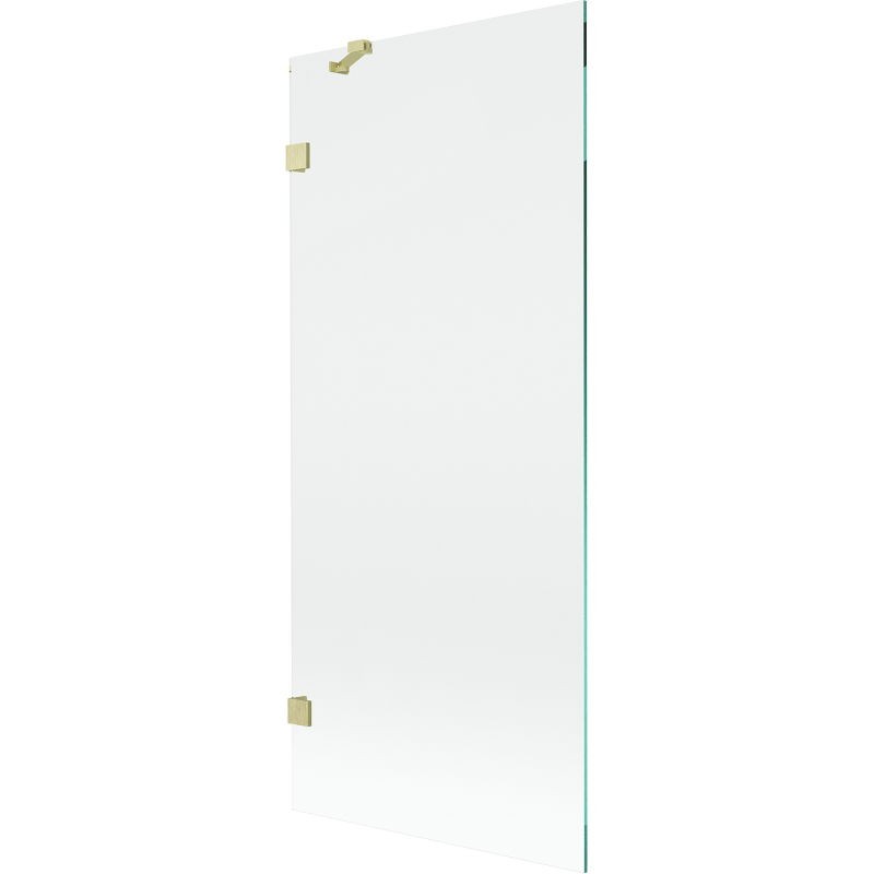 MEXEN/S Lunar vanová zástěna FIX 80 x 150, transparent, zlatá kartáčovaná 897-080-000-55-00