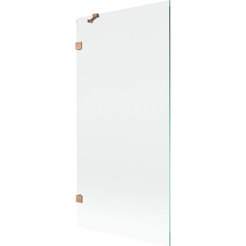 MEXEN/S Lunar vanová zástěna FIX 90 x 150, transparent, měď kartáčovaná 897-090-000-65-00
