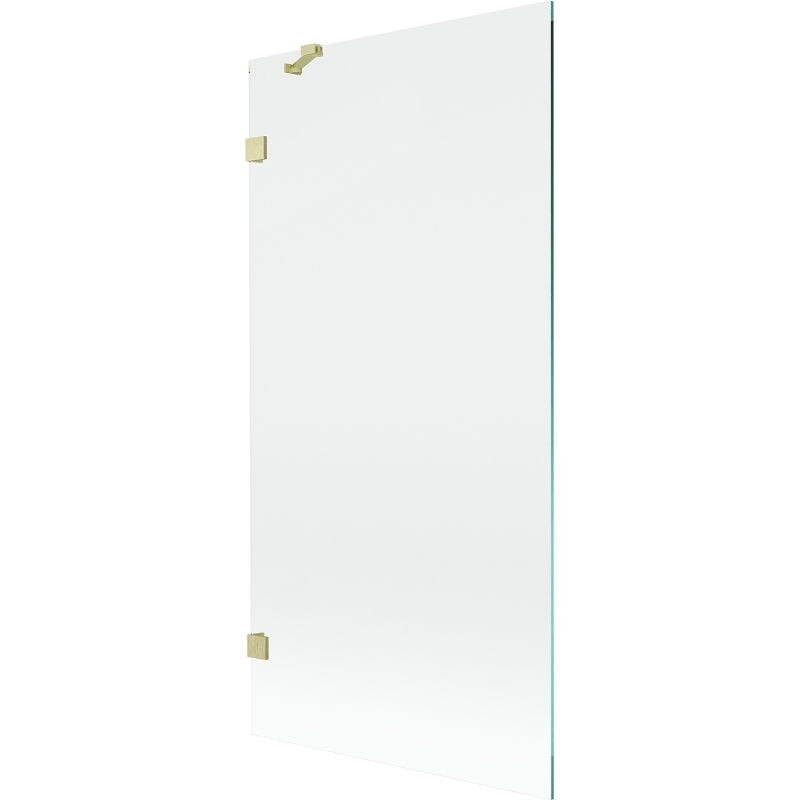 MEXEN/S Lunar vanová zástěna FIX 90 x 150, transparent, zlatá kartáčovaná 897-090-000-55-00
