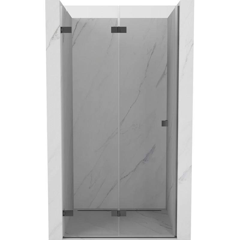 MEXEN/S Lunar-F skládací sprchové dveře levé 95, transparent, grafit metal 836-095-000-95-00-L