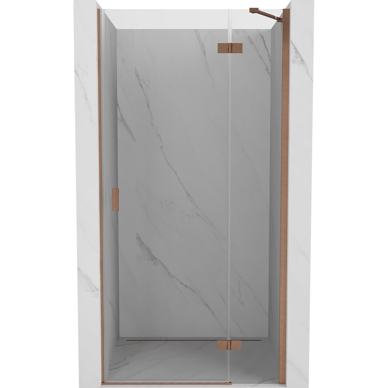 MEXEN/S Mist-H sprchové dveře křídlové pravé 105, transparent, měď kartáčovaná 8A5-105-000-65-00-P