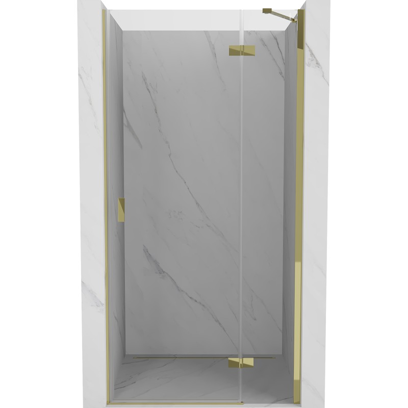 MEXEN/S Mist-H sprchové dveře křídlové pravé 105, transparent, zlatá 8A5-105-000-50-00-P