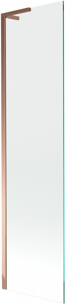 MEXEN/S Next L vanová zástěna FIX 100 x 150, transparent, růžové zlato 895-100-000-03-00-60