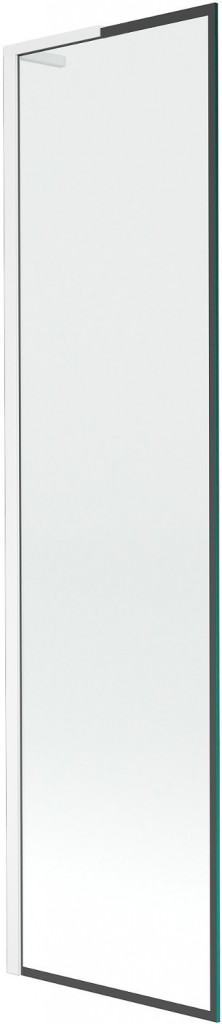 MEXEN/S Next L vanová zástěna FIX 50 x 150, černá vzor, bílá 895-050-000-03-70-20