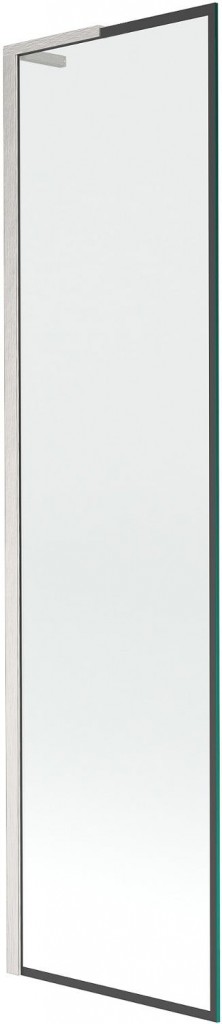 MEXEN/S Next L vanová zástěna FIX 50 x 150, černá vzor, nikl kartáčovaná 895-050-000-03-70-97
